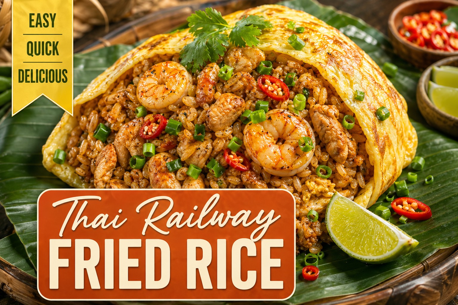 Thai Railway Fried Rice (Authentic Street Food in 20 Minutes!)
