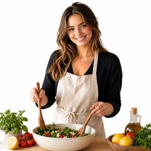 Cooking in the kitchen