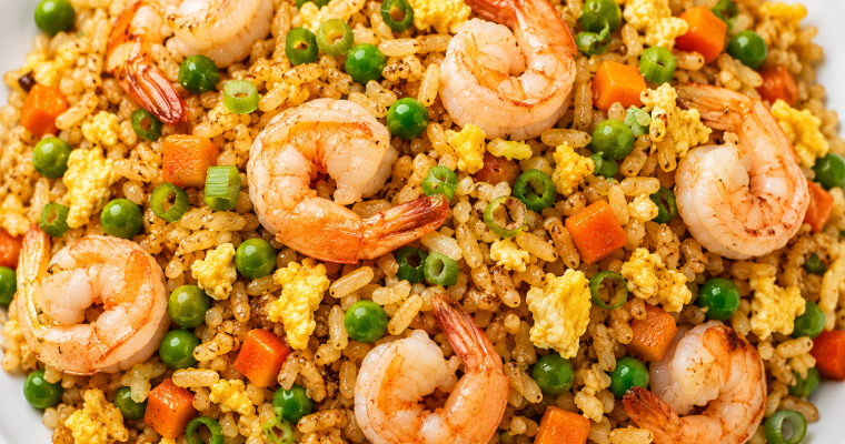 Sheet Pan Shrimp Fried Rice